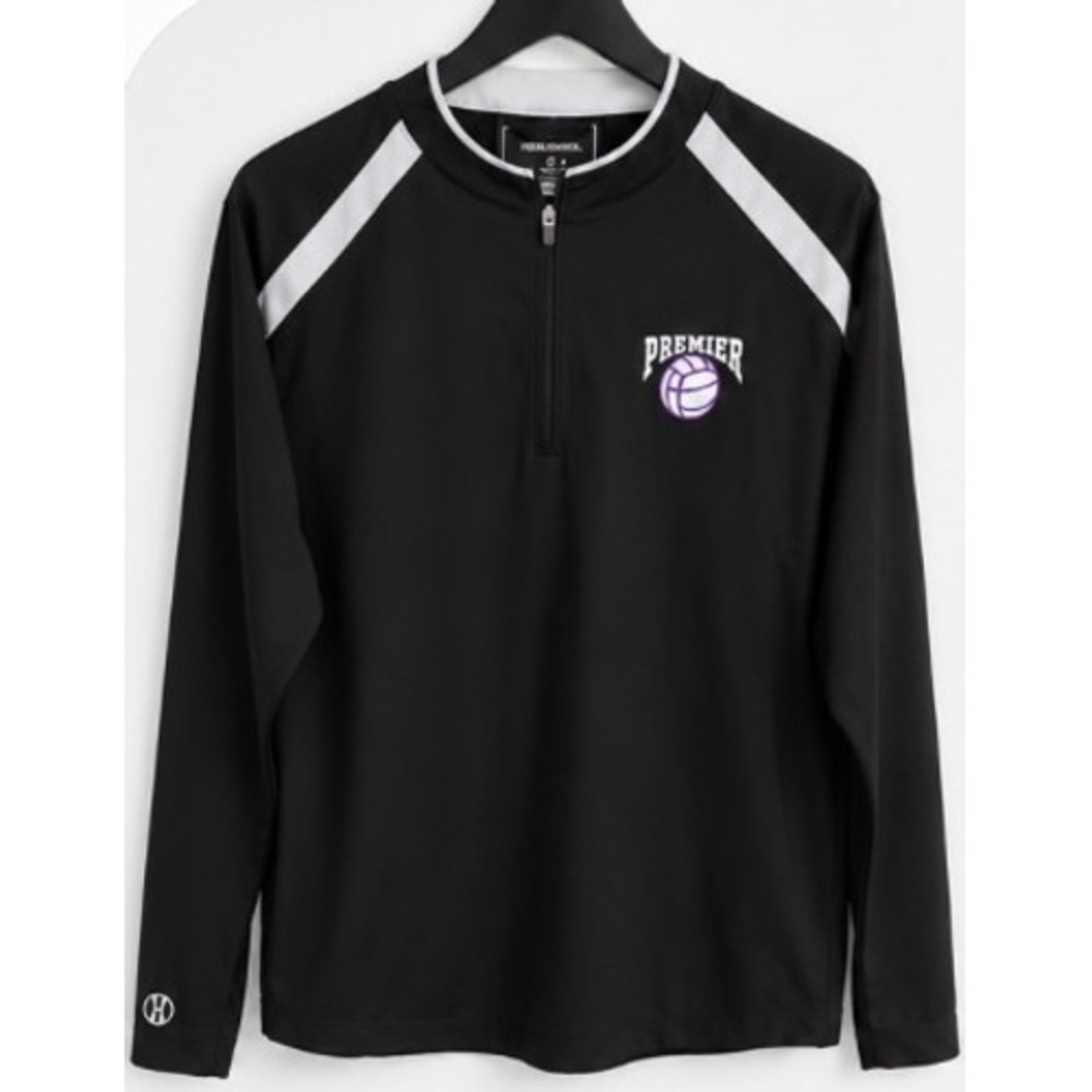 Holloway Premier Volleyball Mens Small Black 1/4 Zip Pullover Jacket Long Sleeve